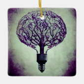 Brain Tree Lightbulb Keramisch Ornament (Voorkant)