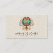 Brain Tree of life - Colorful Leaves Visitekaartje (Voorkant)