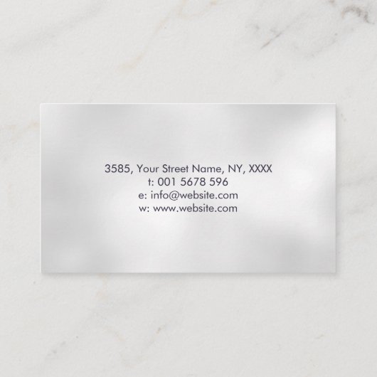 Brain Tree of life - Fluoriet en Pearl Visitekaartje (Achterkant)