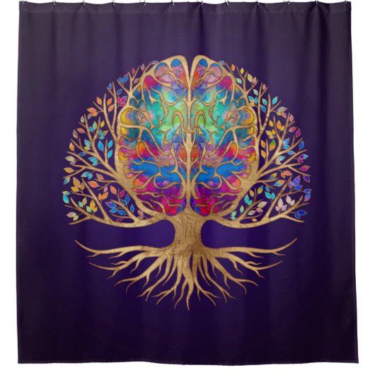 Brain Tree of life - Realm of Color Douchegordijn (Voorkant)
