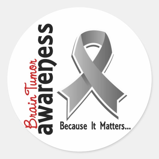 Brain Tumor Awareness 5 Ronde Sticker (Voorkant)