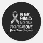 Brain Tumor Awareness - Brain Cancer Support Ronde Sticker (Voorkant)