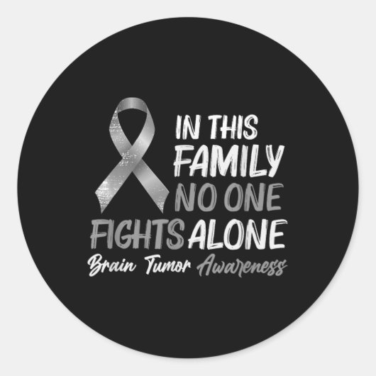 Brain Tumor Awareness - Brain Cancer Support Ronde Sticker (Voorkant)