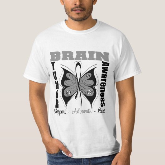Brain Tumor Awareness Butterfly T-shirt (Voorkant)