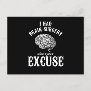 Brain Tumor Awareness Gift I had Brain Surgery Whi Briefkaart