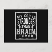 Brain Tumor Awareness Gift My God is sterker dan Briefkaart (Voorkant)