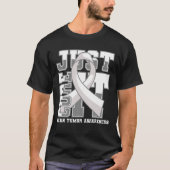Brain Tumor Awareness Just Curing it T-shirt (Voorkant)