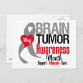 Brain Tumor Awareness Maand Briefkaart (Voorkant / Achterkant)