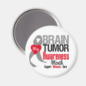Brain Tumor Awareness Maand Magneet (Voorkant / Achterkant)