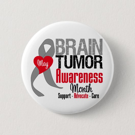 Brain Tumor Awareness Maand Ronde Button 5,7 Cm (Voorkant)