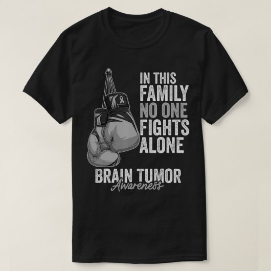 Brain Tumor Awareness Month Boing Glove Gray Canc T-shirt (Design voorkant)