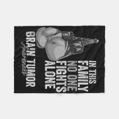 Brain Tumor Awareness Month Boxing Glove Gray Can Fleece Deken (Voorkant (Horizontaal))