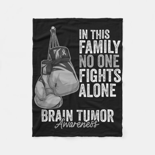 Brain Tumor Awareness Month Boxing Glove Gray Can Fleece Deken (Voorkant)