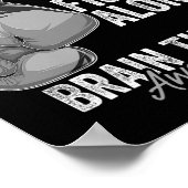 Brain Tumor Awareness Month Boxing Glove Gray Can Poster (Hoek)