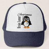 Brain Tumor Awareness Penguin Trucker Pet (Voorkant)
