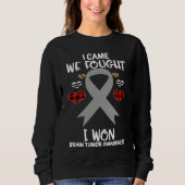 Brain Tumor Awareness Ribbon I Came We Fought I Wo Trui (Voorkant)