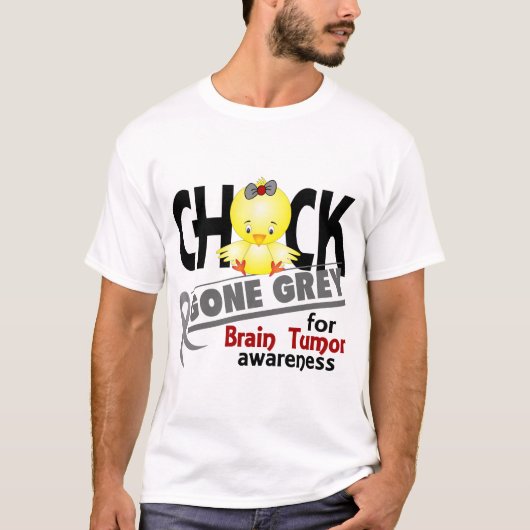 Brain Tumor Chick Gone Grey 2 T-shirt (Voorkant)