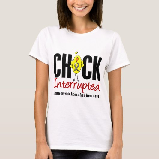 Brain Tumor Chick onderbroken T-shirt (Voorkant)
