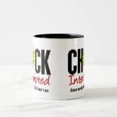 Brain Tumor Chick onderbroken Tweekleurige Koffiemok (Center)