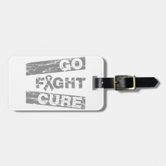 Brain Tumor Go Fight Cure Bagagelabel (Voorkant horizontaal)