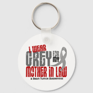 Brain Tumor ik Draag grijs voor mijn schoonmoeder  Sleutelhanger