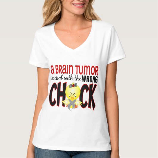 Brain Tumor met de verkeerde meid T-shirt (Voorkant)