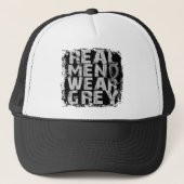 Brain Tumor Real Mannen Draag grijs Trucker Pet (Voorkant)