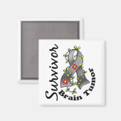 Brain Tumor Survivor 15 Magneet (Voorkant / Achterkant)