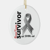 Brain Tumor Survivor 19 Keramisch Ornament (Rechts)