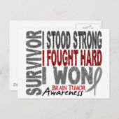 Brain Tumor Survivor 4 Briefkaart (Voorkant / Achterkant)