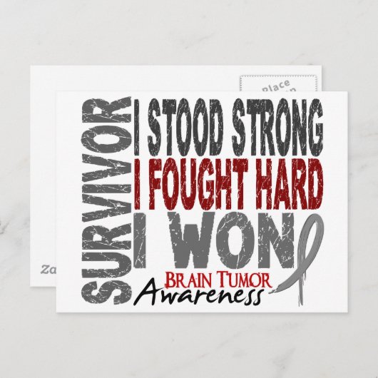 Brain Tumor Survivor 4 Briefkaart (Voorkant / Achterkant)