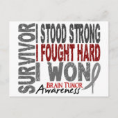 Brain Tumor Survivor 4 Briefkaart (Voorkant)