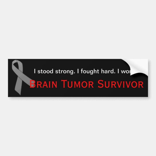 Brain Tumor Survivor bumper sticker (Voorkant)