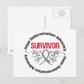 Brain Tumor Survivor Tribal Ribbon Briefkaart (Voorkant / Achterkant)