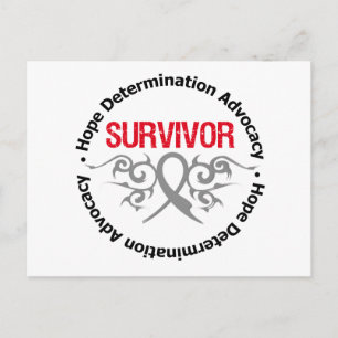 Brain Tumor Survivor Tribal Ribbon Briefkaart