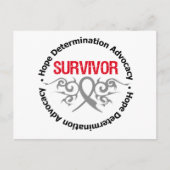 Brain Tumor Survivor Tribal Ribbon Briefkaart (Voorkant)