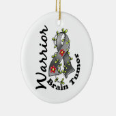 Brain Tumor Warrior 15 Keramisch Ornament (Rechts)