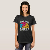 Brain Tumor Warrior Geestelijke Gezondheid Bewustz T-shirt (Voorkant volledig)
