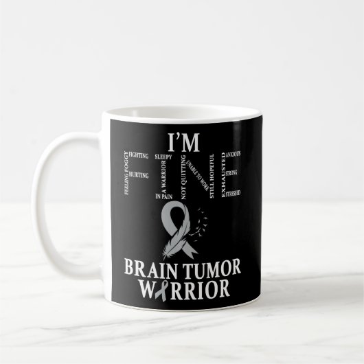 Brain Tumor Warrior Ik ben prima Koffiemok (Links)