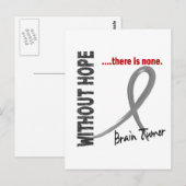 Brain Tumor zonder Hope 1 Briefkaart (Voorkant / Achterkant)
