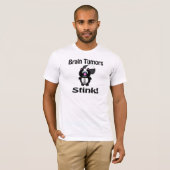 Brain Tumors Stink Skunk Awareness Design T-shirt (Voorkant volledig)