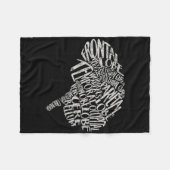 Brain Typografie Rn Neuroscience Neuroloog Fleece Deken (Voorkant (Horizontaal))