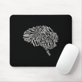 Brain Typografie Rn Neuroscience Neuroloog Muismat (Met muis)