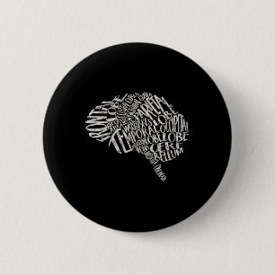 Brain Typografie Rn Neuroscience Neuroloog Ronde Button 5,7 Cm