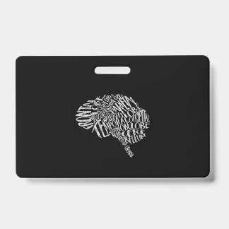 Brain Typografie RN Neurowetenschap Badge