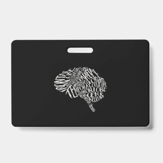 Brain Typografie RN Neurowetenschap Badge (Voorzijde)