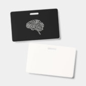 Brain Typografie RN Neurowetenschap Badge (Voor- en achterkant)