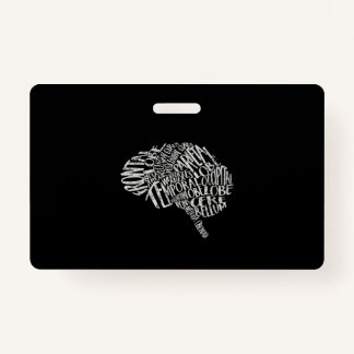 Brain Typografie RN Neurowetenschap Badge