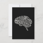 Brain Typografie RN Neurowetenschap Bedankkaart (Voorkant)