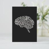 Brain Typografie RN Neurowetenschap Bedankkaart (Staand voorkant)